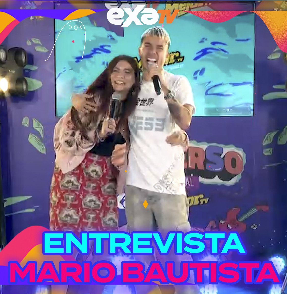 exatv's tweet photo. El consentido de la casa... @mariobautista_ nos cuenta su experiencia del #festivalMultiverso en entrevista con @ixpanea para #Exatv 

Video: https://t.co/ILMXyWqh0n

#MarioBautista #ixpanea #Multiverso #PonteExaTv #LaMejorfm #LaMejortv #Exafm https://t.co/9Kci5H8Ffi