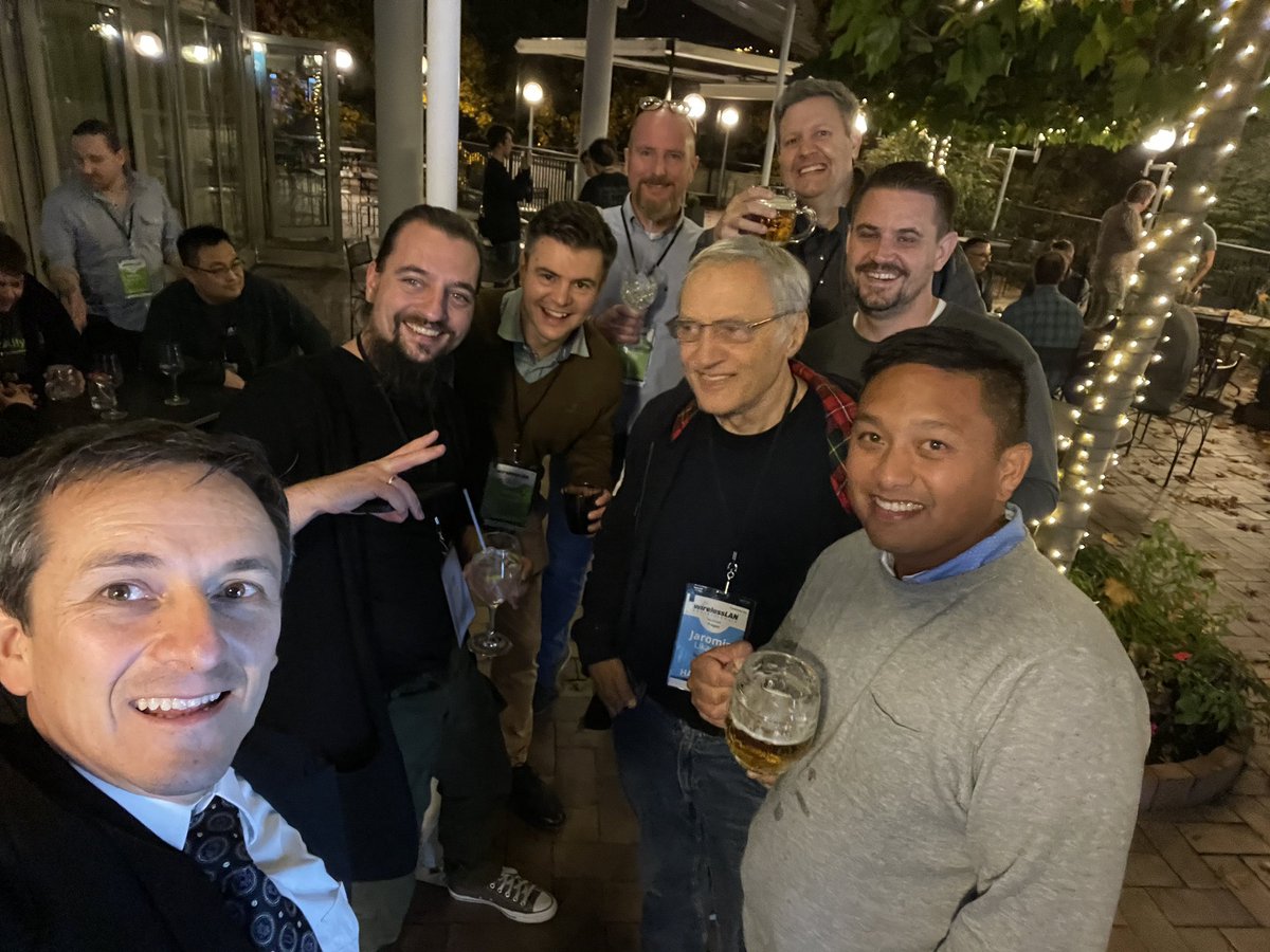 BartyK2's tweet photo. OpenWiFi OpenBar at #WLPC. Hanging out and talking tech with @Ferney_Munoz @Wirelessnerd @rowelldionicio https://t.co/BP72QfzBRX
