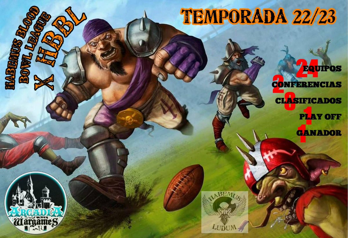Habemus_Ludum's tweet photo. KICK OFF‼️
Da comienzo la temporada 2022/23 de #BloodBowl en #HabemusLudum 🎲, con el inestimable patrocino de @arcadiawargames #GaliciaCalidade
🏈🏈 Suenan los silbatos, la HBBL X ya está aquí 🏈🏈
#HBBL #gamesworkshop #fantasyfootball #tabletop #tabletopgaming #tabletopgames https://t.co/u1BixC4jtH