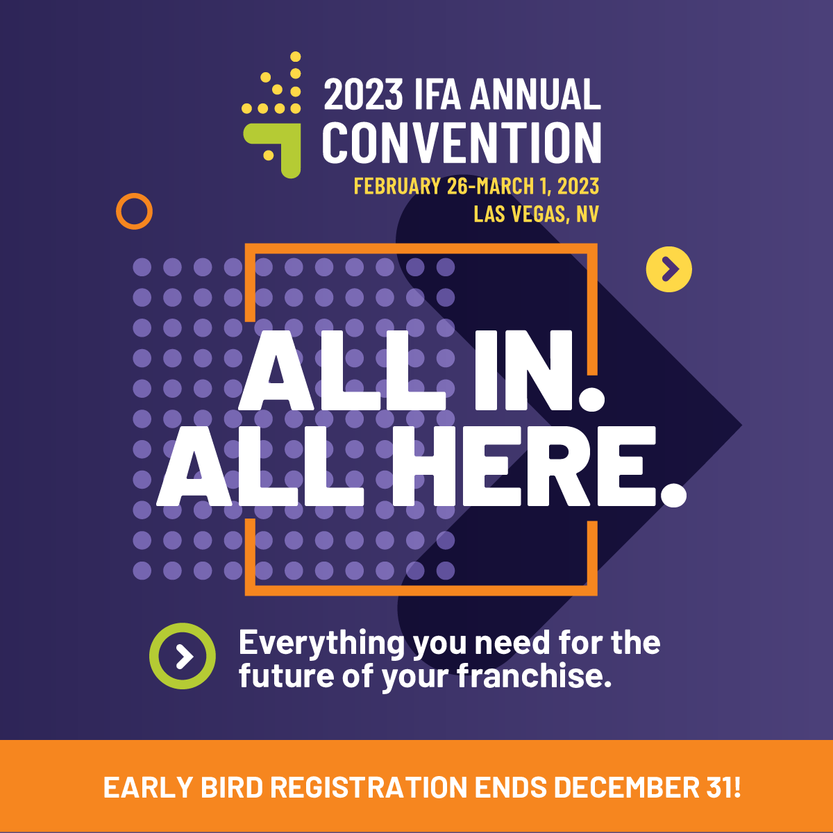 Franchising411's tweet photo. The IFA Annual Convention is the biggest franchising event of the year with industry leaders, A-list speakers, tailored breakout sessions and more! 

Register now for an Early Bird discount - grab one before it's too late:

https://t.co/P5B8t4TRak https://t.co/EkqMXzQCeL