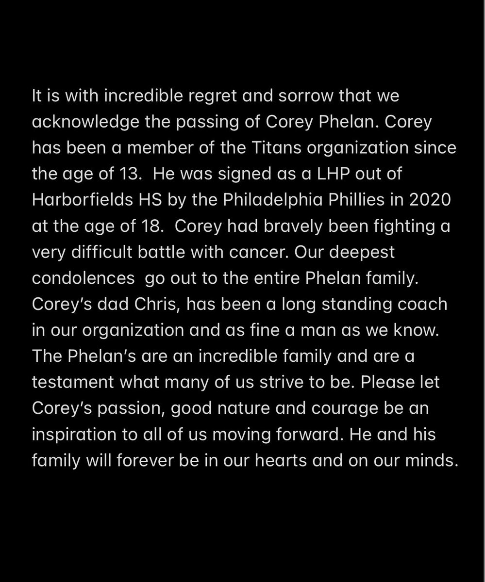 TitansBsb's tweet photo. RIP Corey Phelan https://t.co/jlT4axHEUl