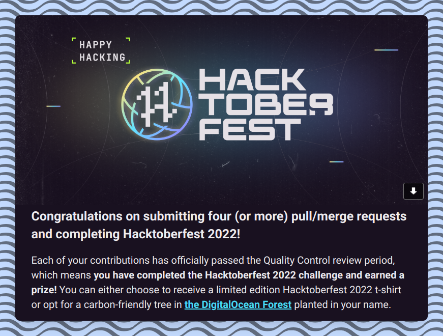 thatsumann's tweet photo. #Hacktoberfest2022 #opensource @digitalocean @hacktoberfest 

4/4 https://t.co/geTtDFEieq