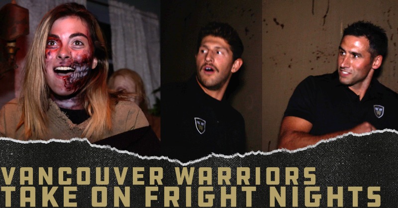 VanWarriors's tweet photo. *anxious laughter* 🫣

Watch Reider and Codzy visit The Bloodshed Haunted House during Fright Nights at the @PNE_Playland!