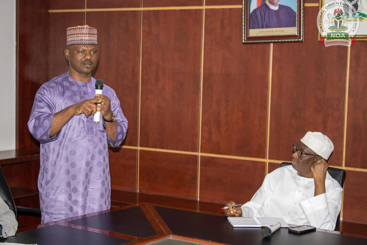 NOA_Nigeria's tweet image. ICYMI: The DG @NOA_Nigeria, @GarbaAbari recieved in audience the Executive Secretary @NcpwdOfficial
James David Lalu and his team on a courtesy visit. The purpose of the visit was to seek collaboration of both Agencies in areas of public enlightenment.