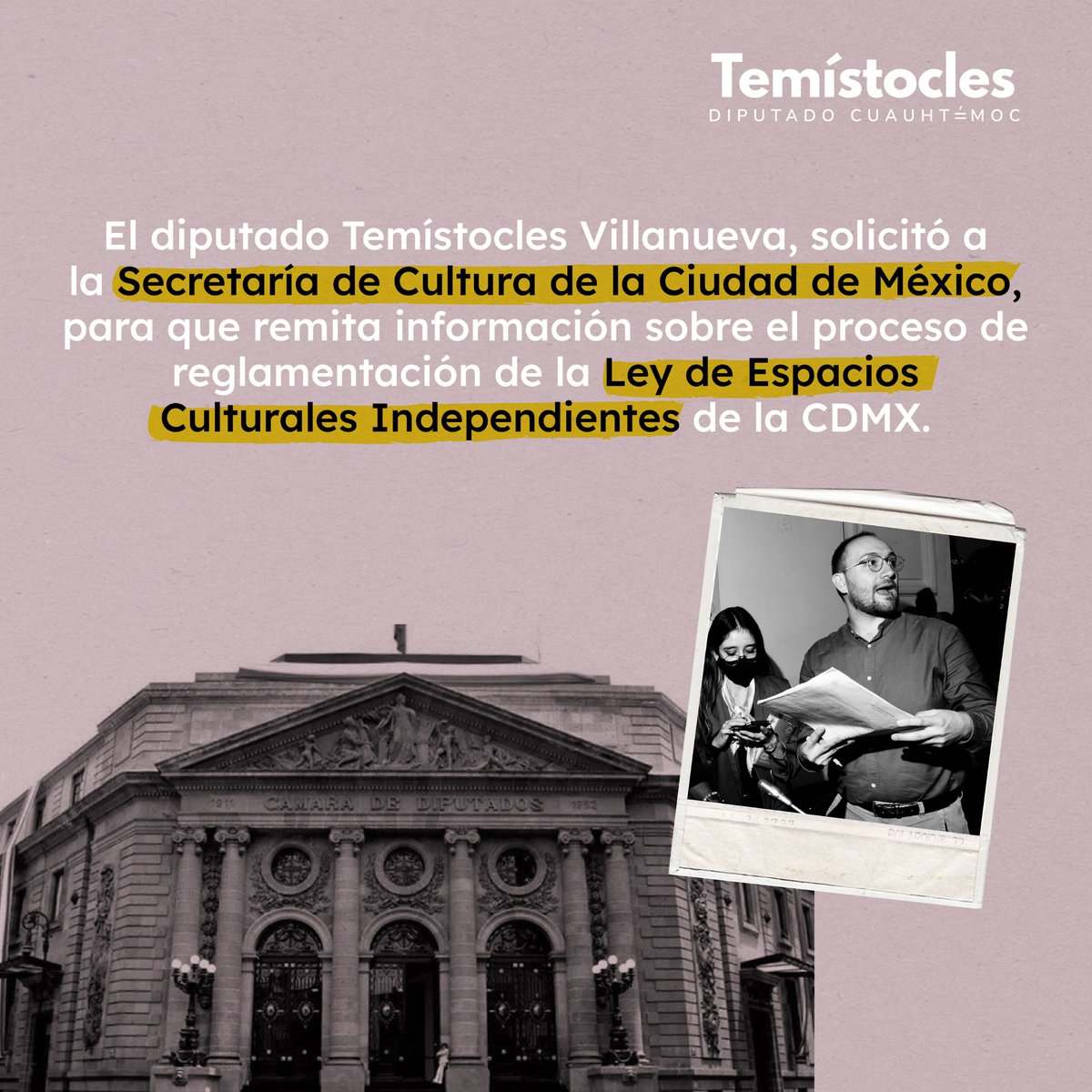 TemistoclesVR's tweet photo. Solicité a través de un #PuntoDeAcuerdo, información a @CulturaCiudadMx, sobre la Ley de #EspaciosCulturalesIndependientes, garantizando derechos, obligaciones y acompañamiento de las dependencias de gobierno.
#SigamosConstruyendo Arte, Cultura, Autogestión y Conocimiento.🎭🎨🎼 https://t.co/UPfOVe1ikm