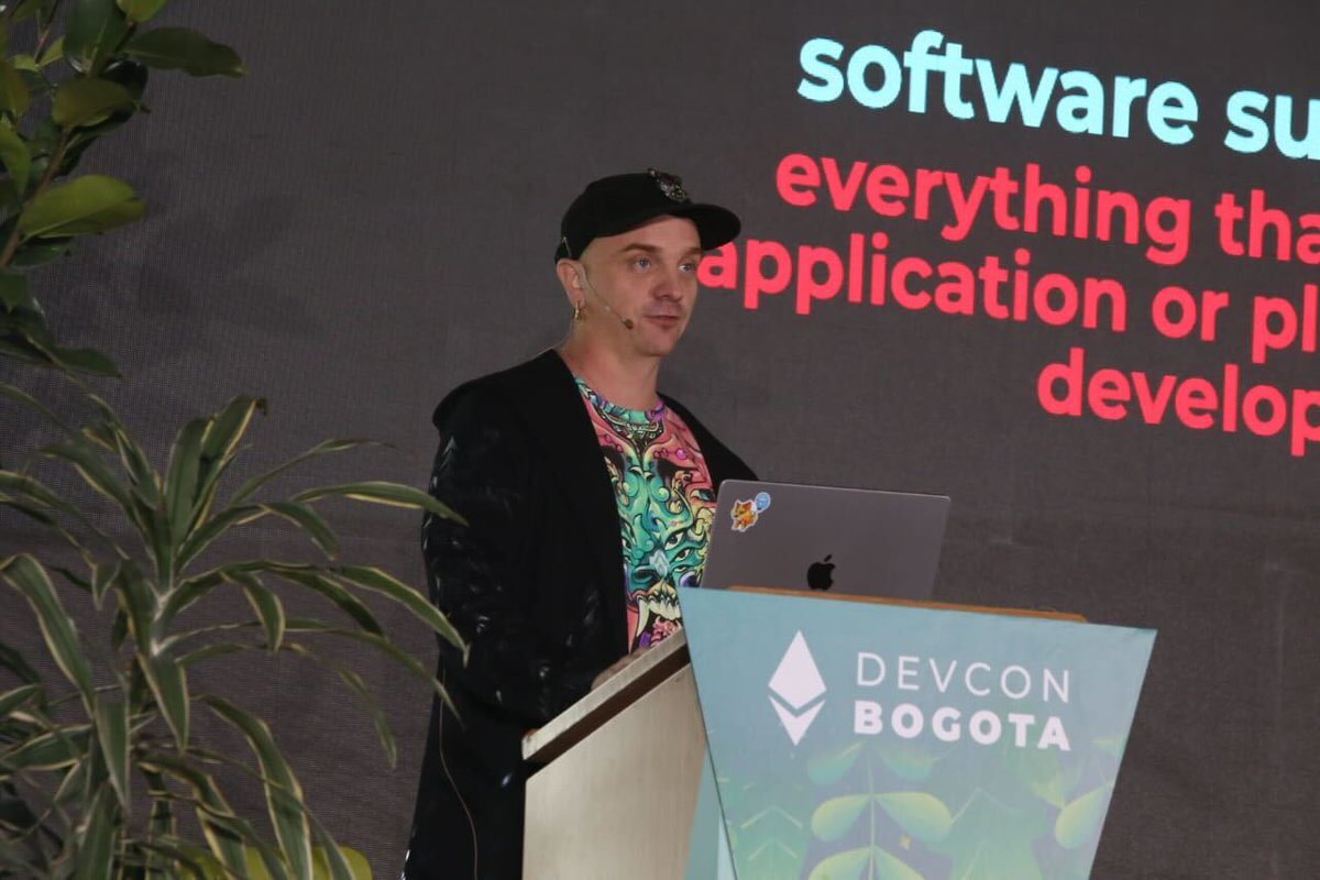 Consensys's tweet photo. Oh hai @kumavis_ 👋 @EFDevcon 🇨🇴

Instead of never using dependencies or auditing all your dependencies always, let’s take a look @MetaMask's LavaMoat’s security kernel that wraps packages in compartments &amp; only gives them access to what they need.🔒↳https://t.co/IxnmpF70uS https://t.co/NlTT47vr7B