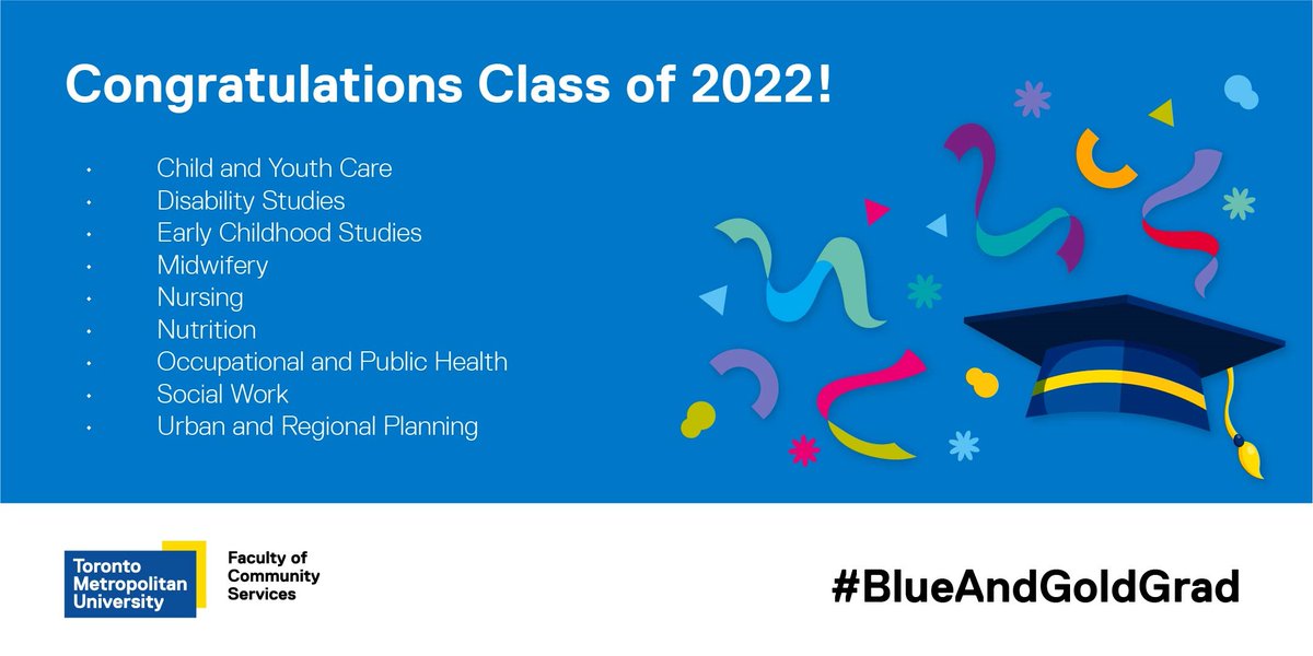 fcstorontomet's tweet photo. Congratulations to all the new Faculty of Community Services graduates crossing the stage today at #blueandgoldgrad! ππ https://t.co/NAyaqbt5zM