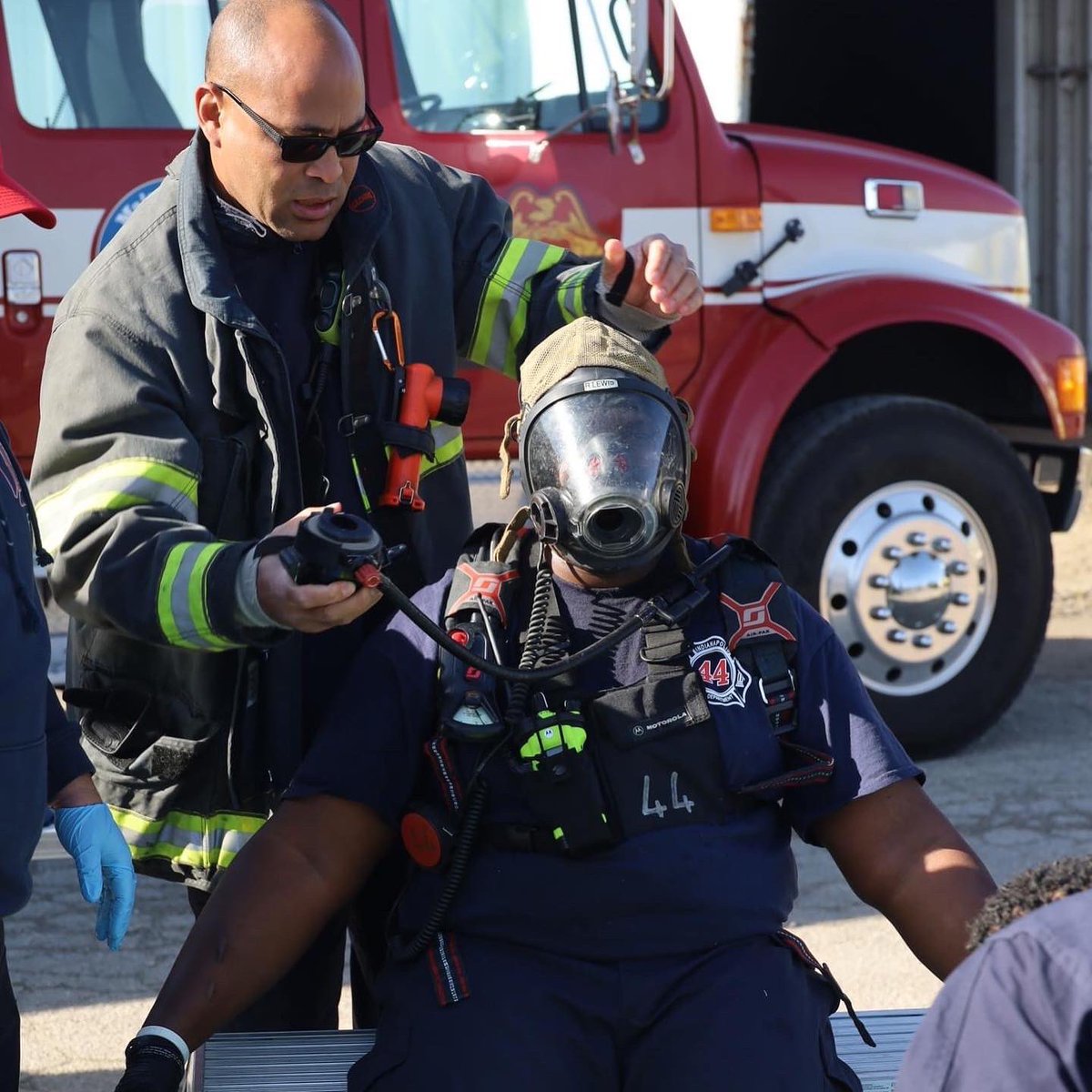 IFD_NEWS's tweet photo. #IFD HazMat Stations 44, 13, 19 & 31 along with Station 46 & Squad 10 participated in the Marion County #LEPC Exercise today held at Jones Chemical in Beech Grove. Today's event was the second part of the full scale HazMat exercise with the table top held last October https://t.co/AsW6kl0W9G