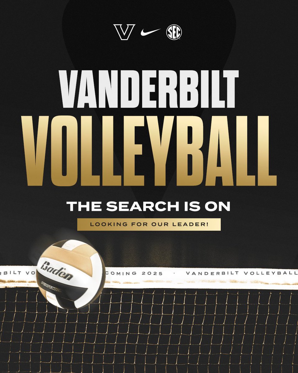 VandyVolleyball's tweet photo. Our search for a women's volleyball head coach is underway. Enabled by the transformational #VandyUnited campaign, we will begin competition in the 2025–26 academic year.

📰 https://t.co/vpmCQjCprl

#AnchorDown https://t.co/ZuiBsRKFnQ