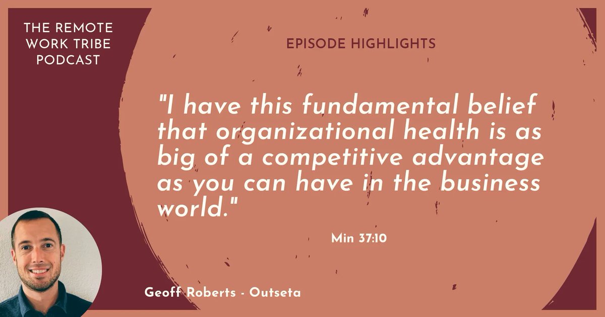 RemoteWorkTribe's tweet photo. 🔊 In this new episode of the #remoteworktribe podcast, @GeoffTRoberts talks about the people-first team model created by @Outseta to build a healthy organization where employees have the best possible experience.
Tune in here➡️ https://t.co/7aqsZ0NPCp https://t.co/YPVCIJjaiZ