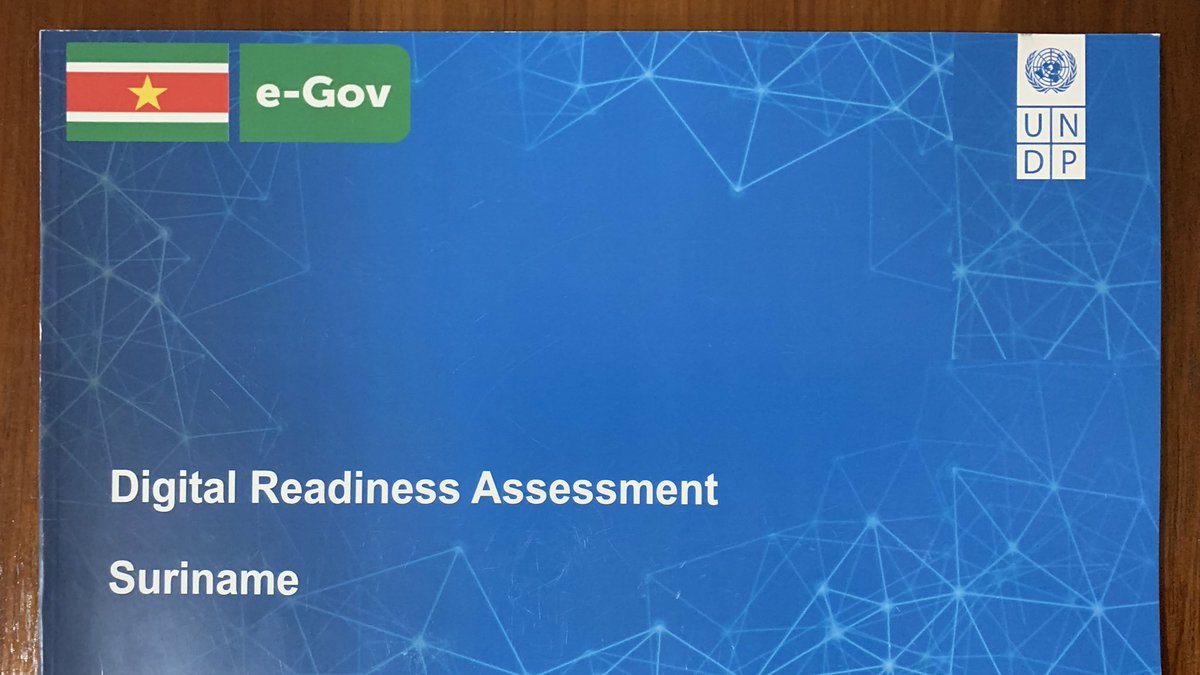A privilege today for @UNDPsuriname as we met with President Santokhi of #Suriname for handing over the final report of the #Digital Readiness Assessment. Suriname is well positioned to move forward on digital inclusion to #LNOB #SDGs #SIDS @riadmeddeb