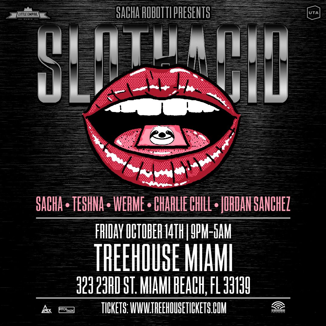 sacharobotti's tweet image. MIAMI 👄🦥

I’m playing at @treehousemiami tomorrow Friday 10/14, see you there! 

Tickets: sacharobotti.komi.io

📸 @POPphotography