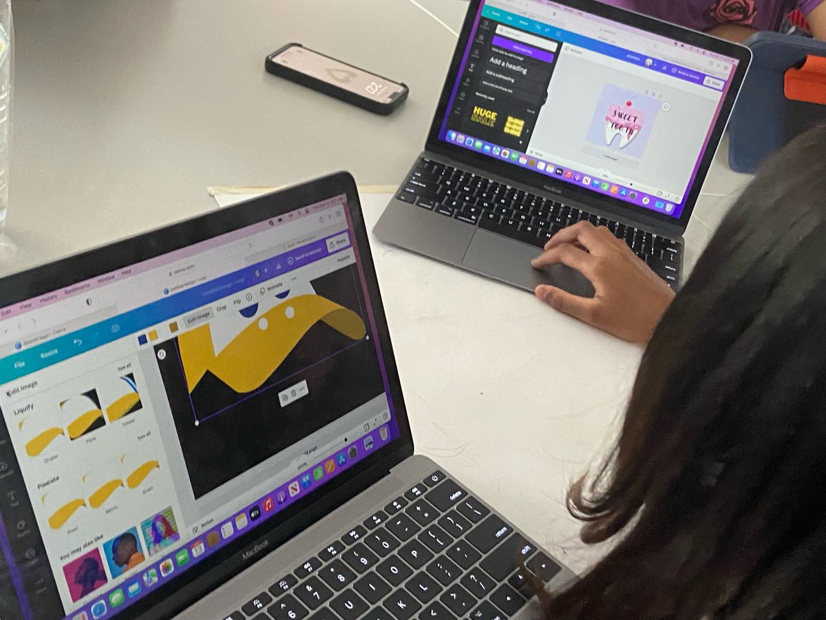 PerkyEdu's tweet photo. @CoachRezCMSW learners completed @canva design school! Now they are making logos for their companies using all the great learning! Love the immediate application along with the great design work.  Looking forward to having everything in our LMS! #westfam #CISDWorkingTogether https://t.co/Np4bgfPI0y
