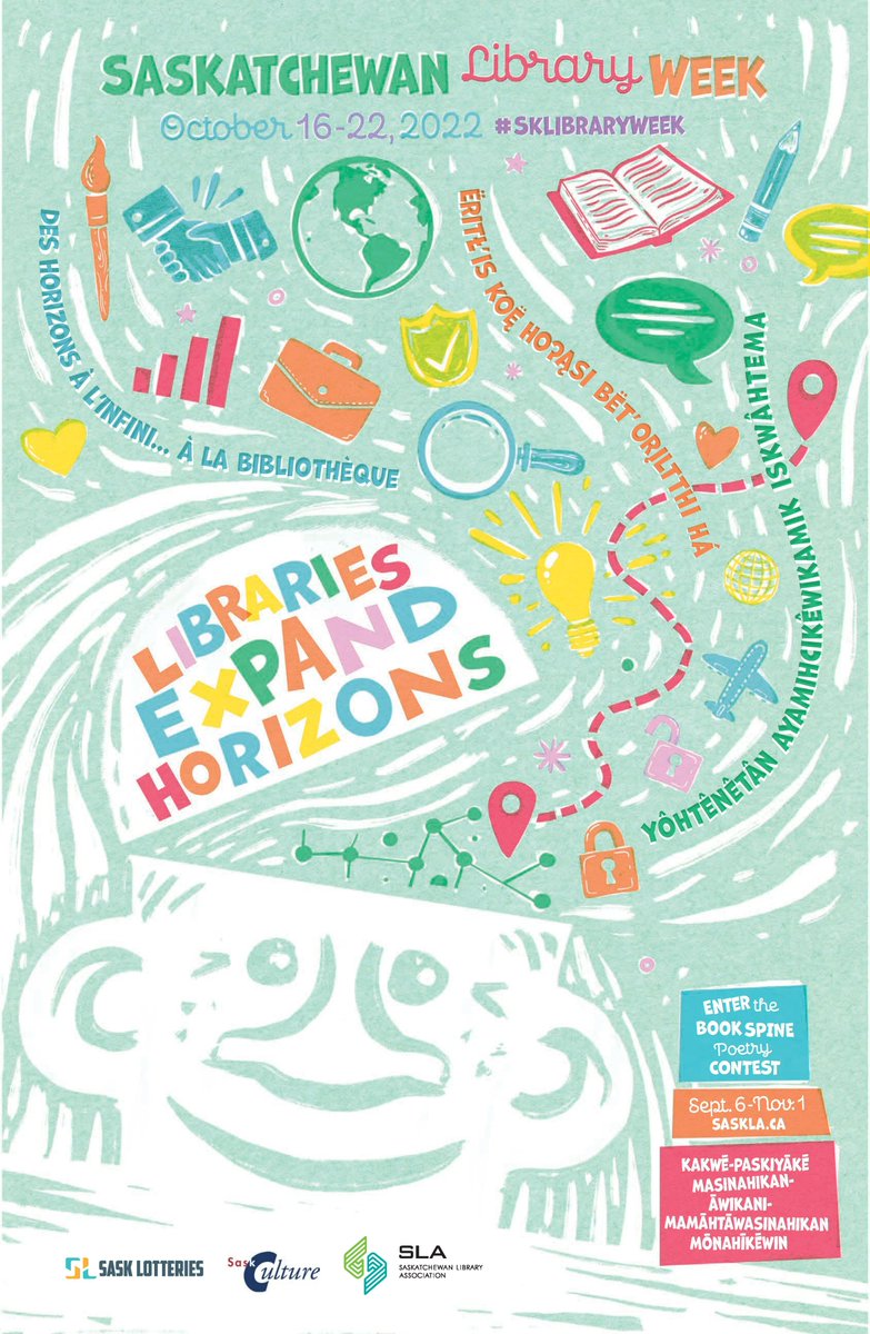 PrairieSouth's tweet photo. It is Saskatchewan Library Week this week! Libraries expand horizons. https://t.co/jUyZ414MLj