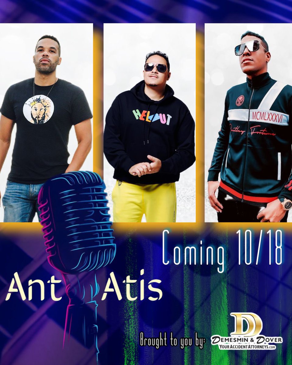 ANT ATIS, yon talk show sou LIVE IG kote <a href="/mikaben/">Michael Benjamin</a> <a href="/VICE2K/">Roberto Martino</a> avem pral pale anpil koze sou HMI la ak monde Musical la an jeneral. Seri sa a sponsorisé par <a href="/demesmin_dover/">Demesmin and Dover</a> e nou pa ka tann pou n pataje Moman sa a yo ansanm ak tout fanatik nou Mardi kap 18 oktòb a 8:00 pm!!