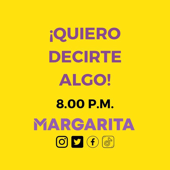 ¡Conectamos esta noche en todas mis redes sociales! #MargaritaPresidenta 5️⃣🌼5️⃣🌼