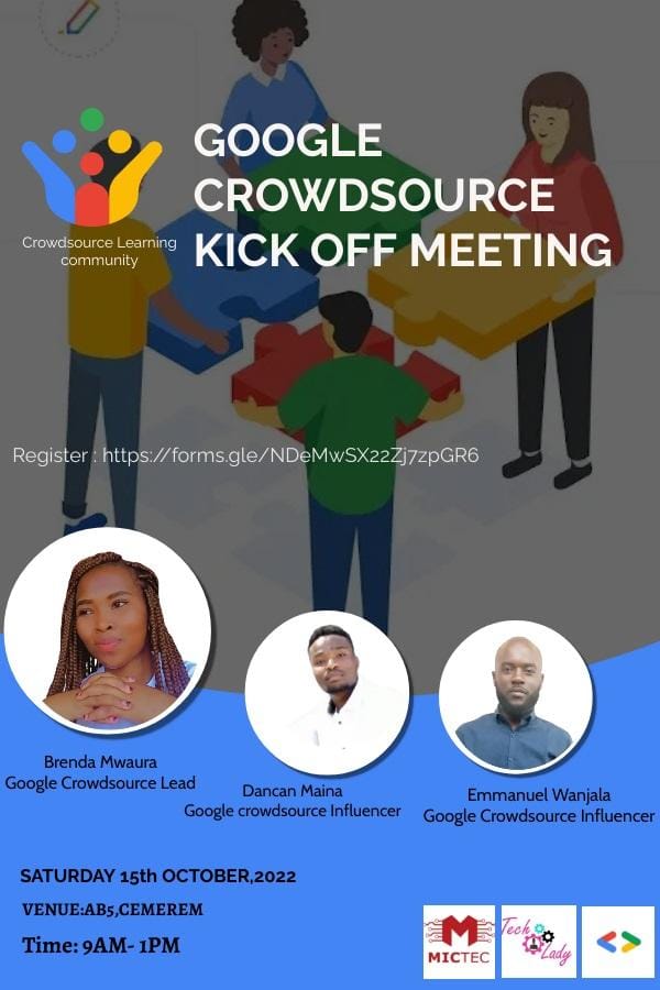 _Brendamwaura's tweet photo. On the #100daysofCrowdsource, I also got a chance to share that this weekend,we will be having our Kick off meetup!๐ฅณ. I'm so excited about this๐ค. See you then
Cc: @DANCANKIMANI13
@TabithaKavyu
@uceeye
@verma_aish https://t.co/lMtIY2r9ZZ