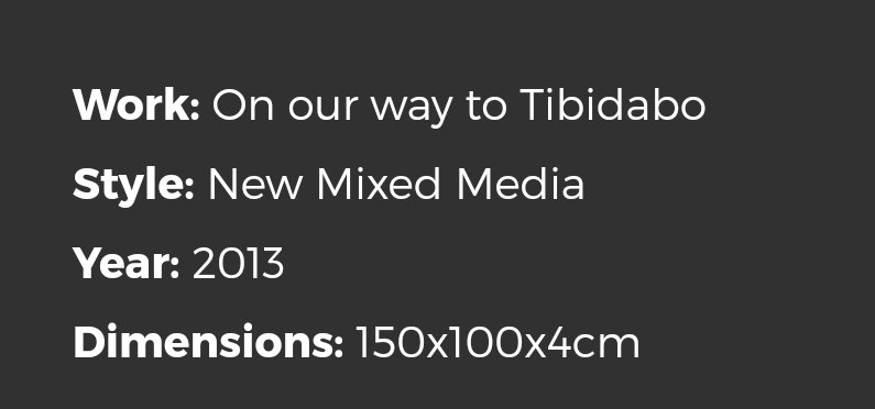 "On our way to Tibidabo".
2011.
Mixed media painting.

#art #contemporaryart #artist #painting #dominicbrown