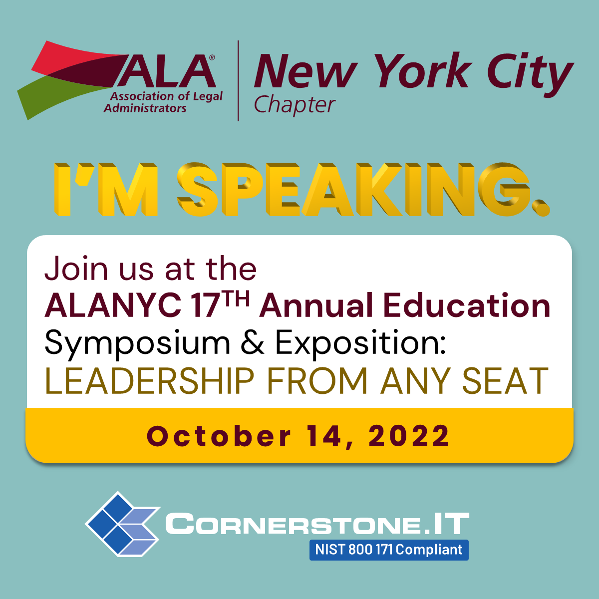Join us tomorrow at the @ALANYC Symposium — Cornerstone IT will also be there with a full team, to see how we can help your firm's IT. See you at the SUNY Global Center, New York! cornerstone.it/events/ala-NYC…

@cstone_it #legalConference #legalTech