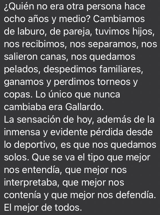Al que haya escrito esto, gracias 🙌🏻

Para Marcelo Gallardo 👇🏻