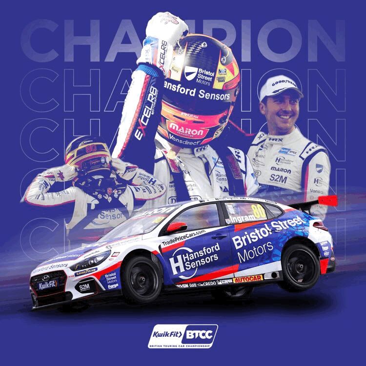 Engefaz's tweet photo. No último dia 09 de Outubro o piloto Tom Ingram consagrou-se campeão da British Touring Car Championship de 2022! 🏆 🏆 🏆 

Como representantes exclusivos da Hansford Sensors no Brasil, parabenizamos Tom Ingram toda a equipe Hansford Sensors pela conquista! 🇬🇧🇧🇷 https://t.co/yFHjRLhJ1c