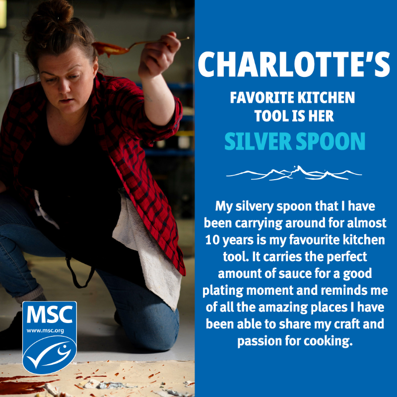 MSCbluefish's tweet photo. Just like your favorite kitchen tool, the MSC blue fish works hard 💪  
Look for the MSC blue fish label next time you’re grocery shopping to easily identify certified sustainable #FeelGoodSeafood.  
The MSC blue fish makes #sustainableseafood smarter, not harder ☑️ 
Learn more:
