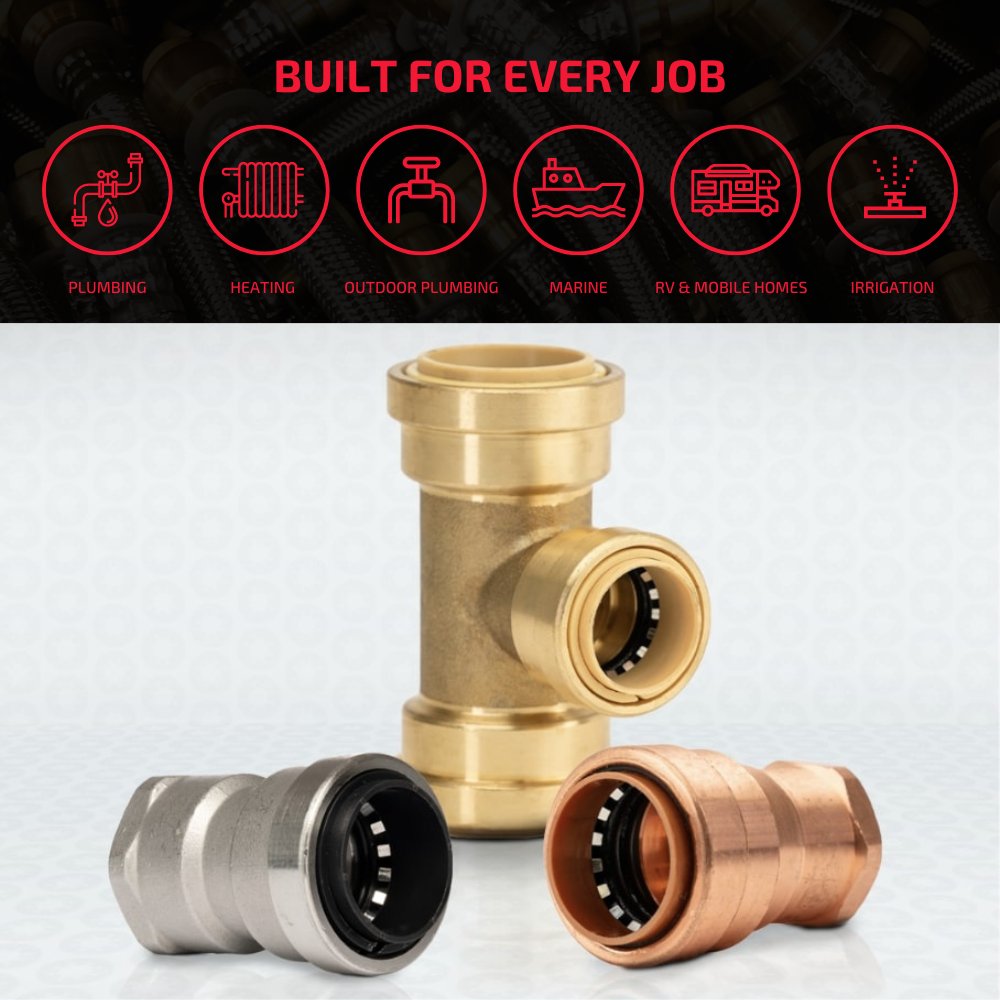 quick_fitting's tweet image. Did you know that our push to connect fittings can be used for multiple applications? Where do you use push to connect? #pushtoconnect #quickconnection #plumbing #contractor