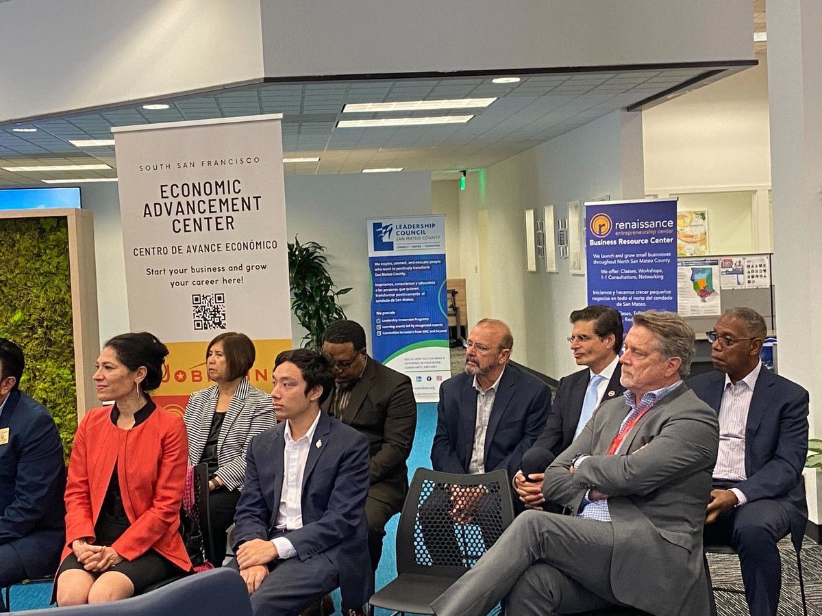 Proud to present a $1m check from the state to <a href="/CityofSSF/">South San Francisco</a>  Mayor <a href="/MarkNagales/">Mark Nagales</a> to help workers &amp; businesses through the City’s new Economic Advancement Center, which partners with organizations like <a href="/RenCenter_/">Renaissance Entrepreneurship Center</a>  &amp; <a href="/JobTrain/">JobTrain, Inc.</a>.
