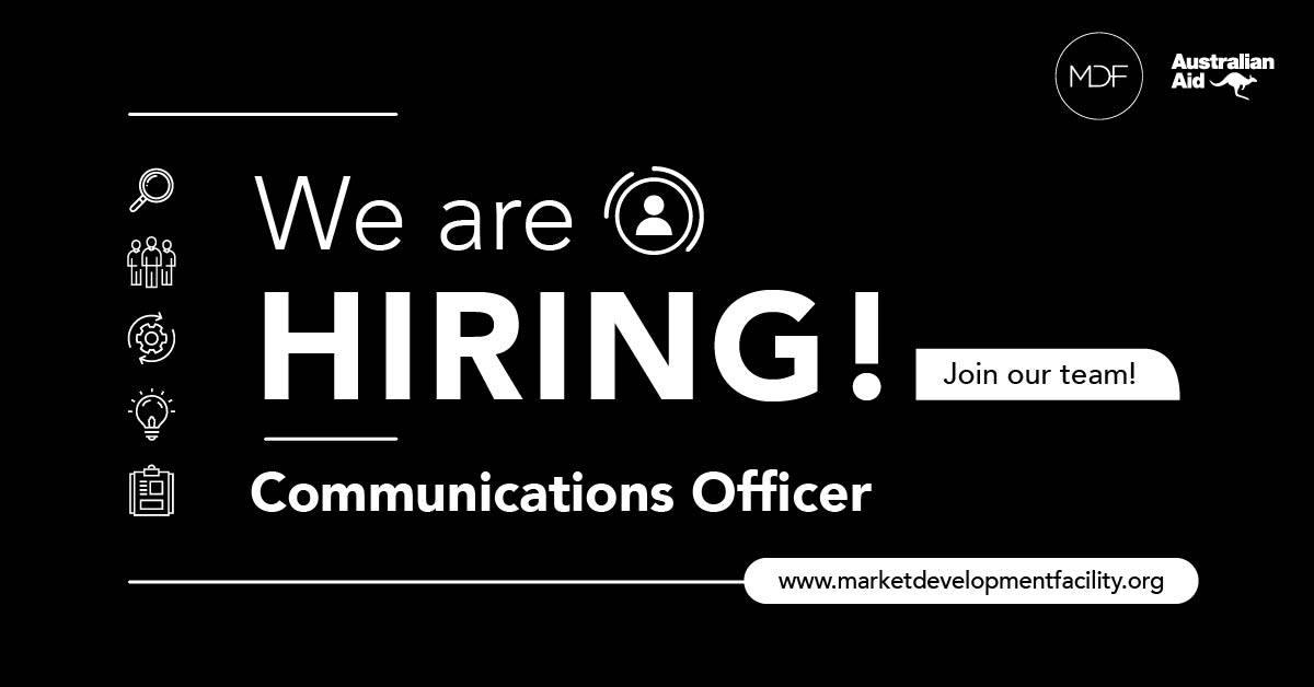 MDFGlobal's tweet photo. Hiring in #Fiji for a digital-savvy Communications Officer to lead our emerging #Pacific comms work and support our central team. Apply now! https://t.co/wYqP1LtCWS

#commsjobs #devcomms #TeamMDF @PalladiumImpact @Swisscontact https://t.co/k3uN6DoIn9