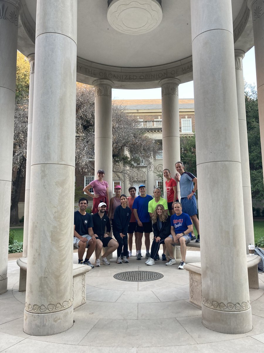 As part of wellness week at <a href="/SMULawSchool/">SMU Dedman School of Law</a>, a small (but dedicated) group of students, staff, and faculty participated in a "Run with the Dean" event early this morning. So great! Thanks to <a href="/EnergyLawProf/">James Coleman</a>, @JoannaGrossman, <a href="/AA_Mance/">Anna Mance</a>, @YeagerSMULaw, and Tom Kimbrough for coming!