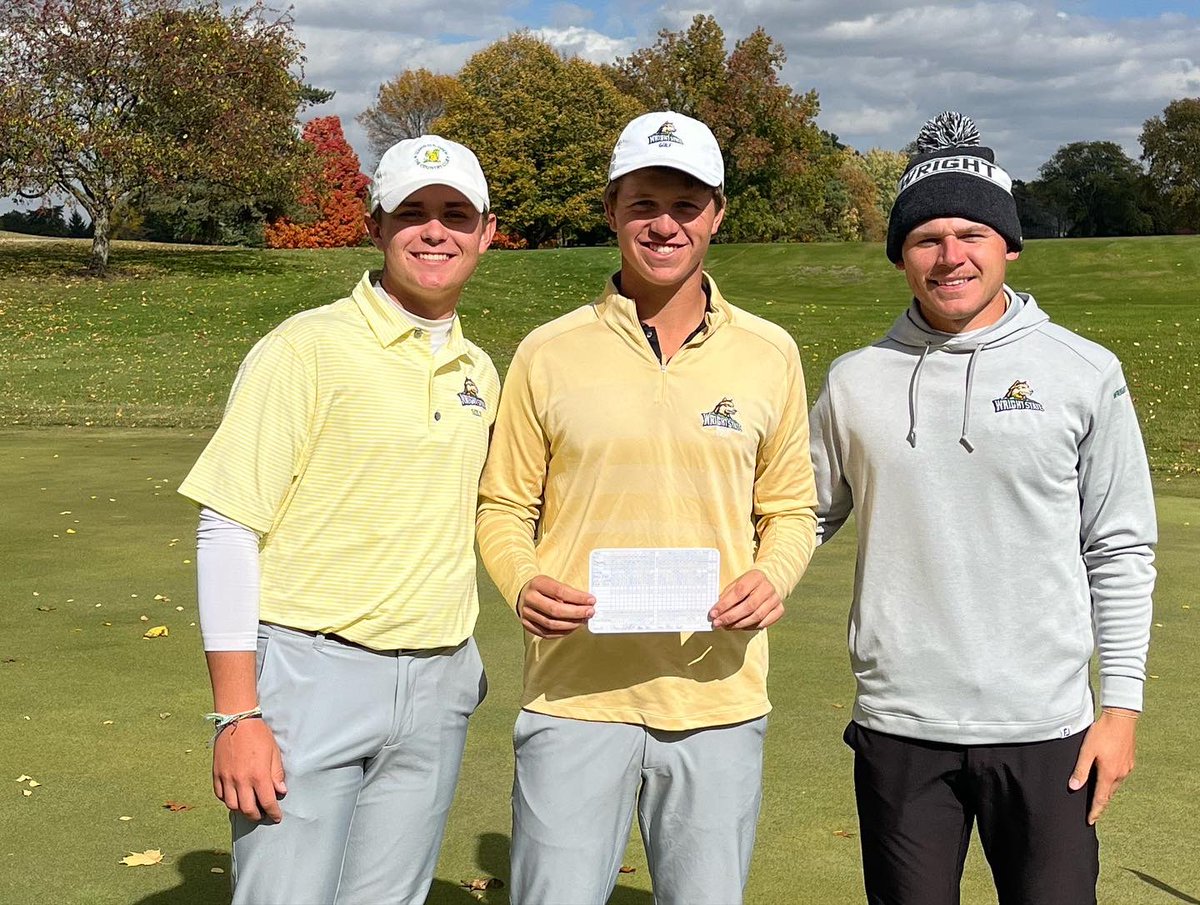 WrightStateGolf's tweet image. 🚨 COURSE RECORD ALERT 🚨 @davisroot9 went bogey free 60 today at Miami Valley Golf Club! Previous record from the back tees was 63! His chip shot on the 18th hole hit the back of the cup for 59! #fullraid