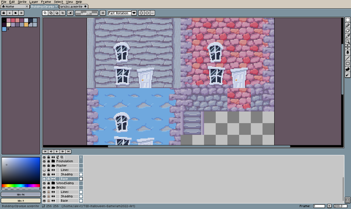 ThreeDeeAlex's tweet image. Been making some textures for a game jam  today. Still some way to go, but I'm pretty happy considering I don't do pixel art almost ever at all lmao