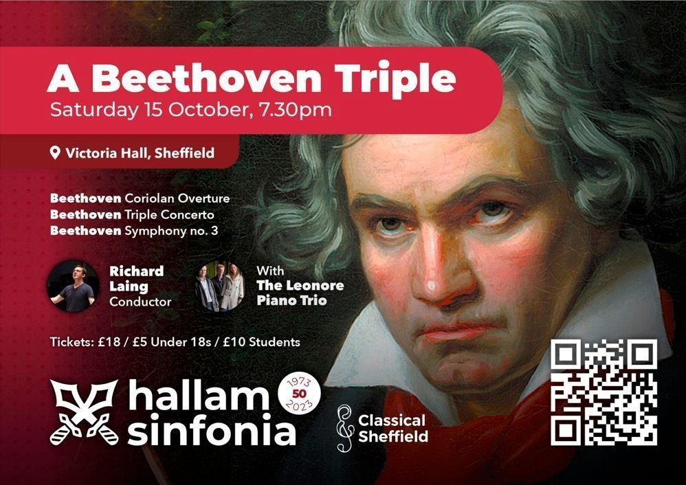 As a child, our conductor scrawled 'Beethoven rules OK' onto a balloon as he headed to watch an orchestra. His admiration for the composer has not lessened, as our concert on Saturday proves.

Find out more: hallamsinfonia.org.uk/post/the-many-…… 
Get your ticket: hallamsinfonia.org.uk/a-beethoven-tr…