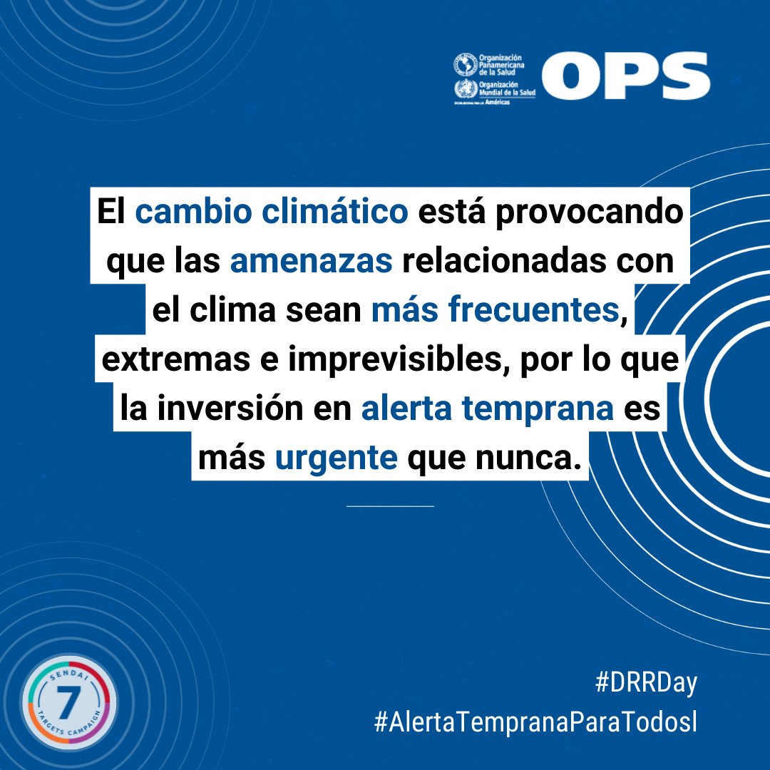 PAHOemergencies's tweet photo. 🔻Un tercio de la población mundial, principalmente en los países menos desarrollados y en los pequeños estados insulares en desarrollo, aún no está cubierta por los sistemas de alerta temprana #EWARS.

#AlertaTempranaParaTodos #DRRDay https://t.co/URhTAwZzxY