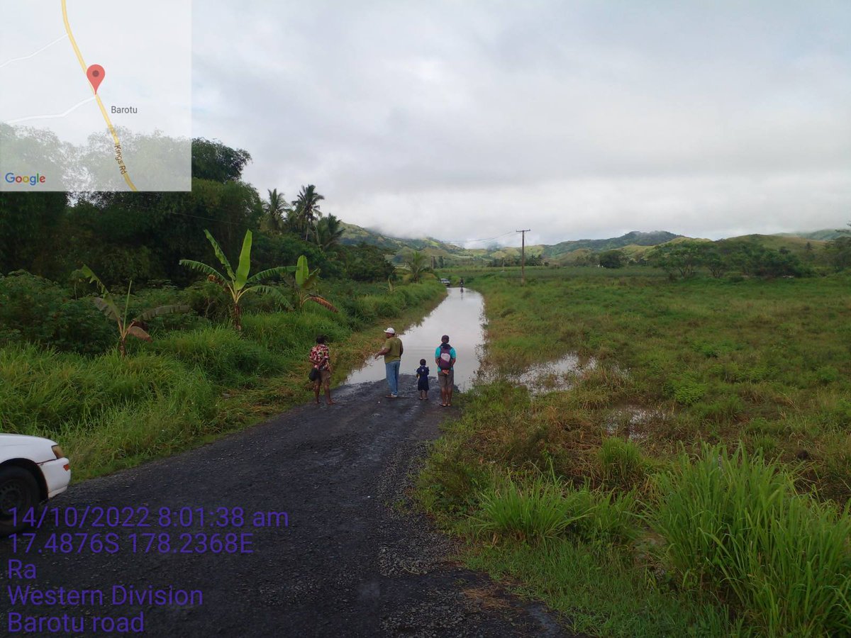 Please be advised that the Barotu Road is currently underwater and closed to all traffic. #FRA #RoadSafety #FijiRoads #FijiNews #FijianRoadSafety 🚧 #Fiji