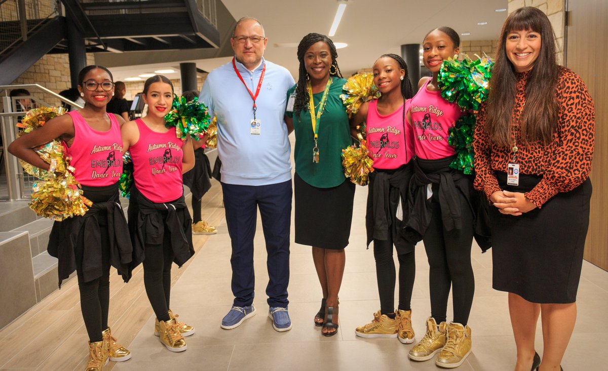 Humble ISD School Board Member Ken Kirchhofer and other Trustees enjoyed touring the new Autumn Ridge Middle School. 💚🐊