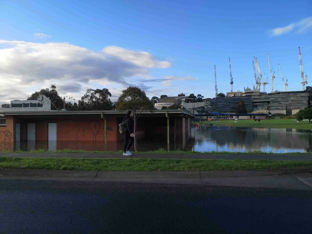 Maribyrnong river flooding at Footscray