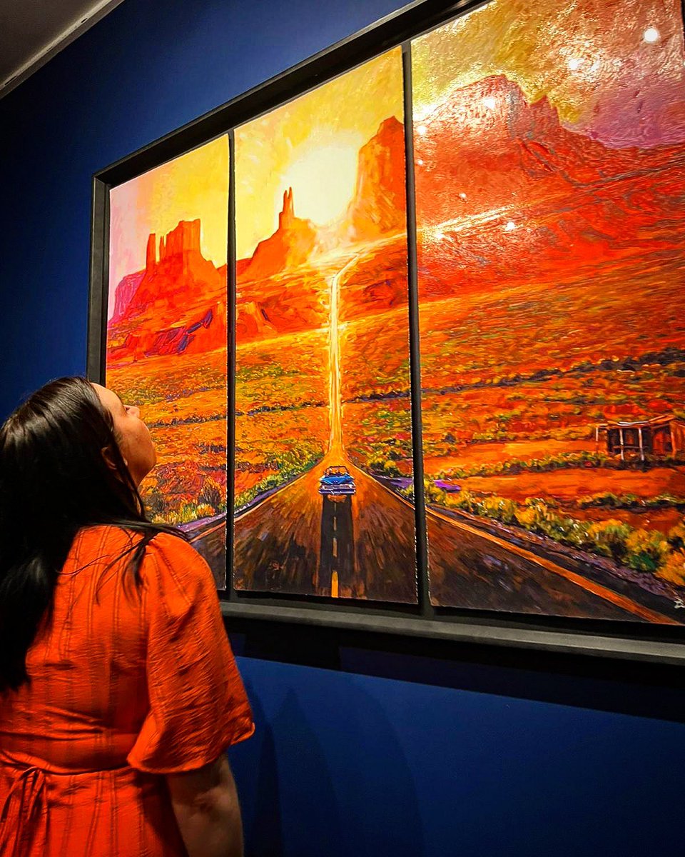 I was invited to Castle Fine Art, Liverpool art event tonight. Here’s me admiring <a href="/bobdylan/">Bob Dylan</a> 🤩 🌅. 

I own a Limited Edition, ‘Red’ Tracks but this new piece is 🤤🤤