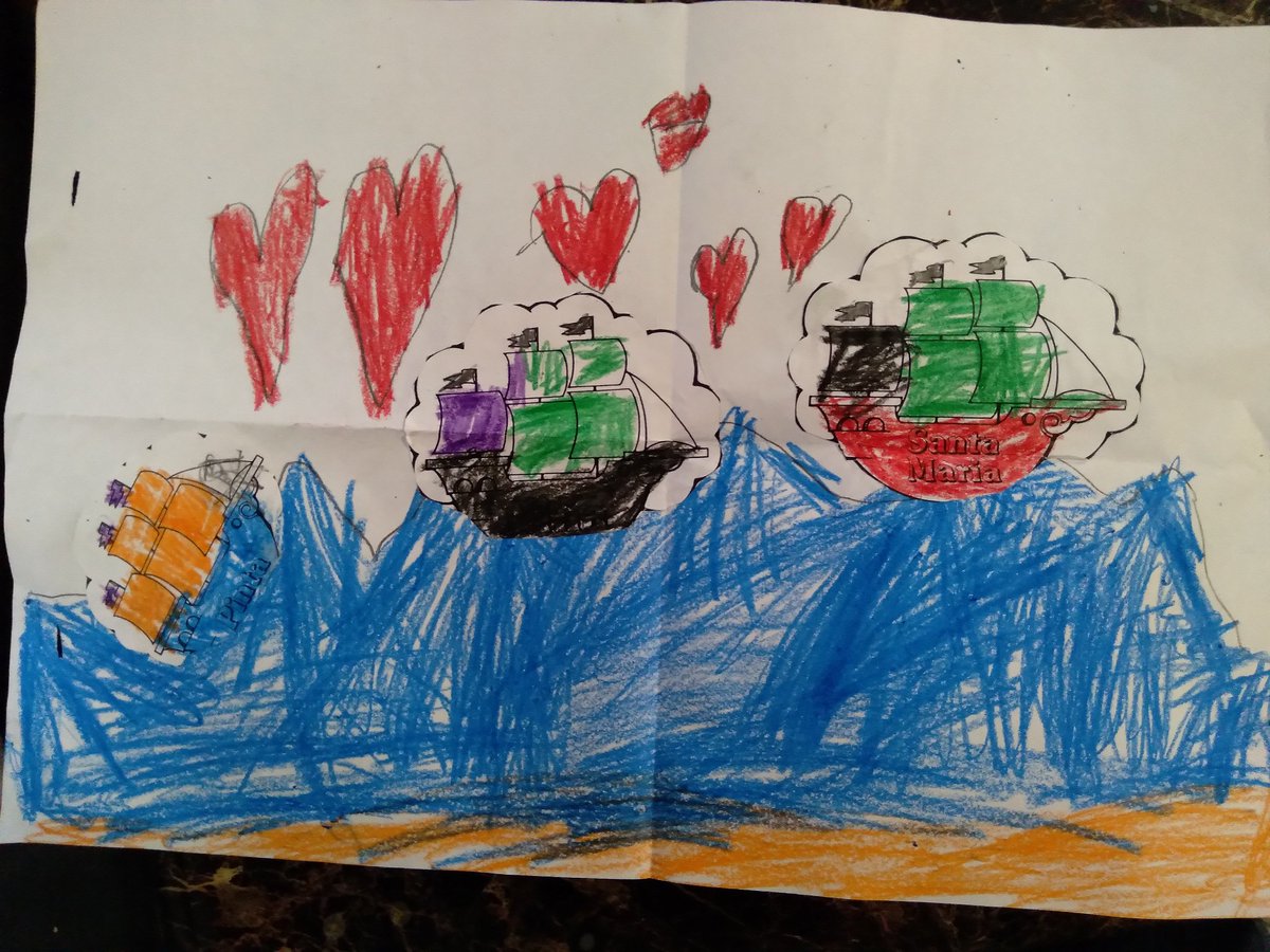 CausbyJustice's tweet photo. My 5 yr Olds ships for " crissopher lumbus" and hearts for the funny pirate mamaw showed her "capsun jack"   ☠ ❤💙🏴‍☠️🏴‍☠️ https://t.co/9Lj3V2KKss