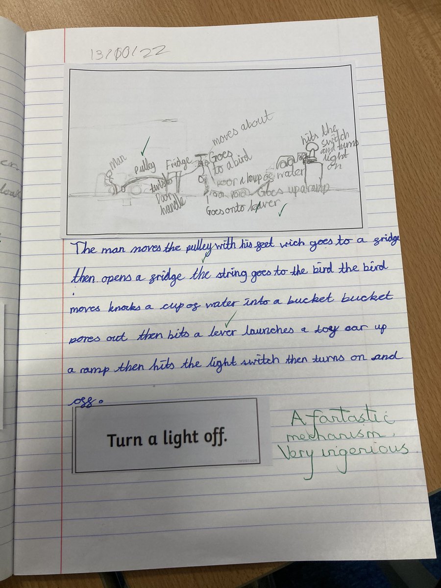 Mr_Smithson's tweet photo. Another great science lesson @Y5Spire designing quirky mechanisms using pulleys and levers to undergo everyday tasks. Heres an intriguing way to switch off a light! https://t.co/mlR7828dqa