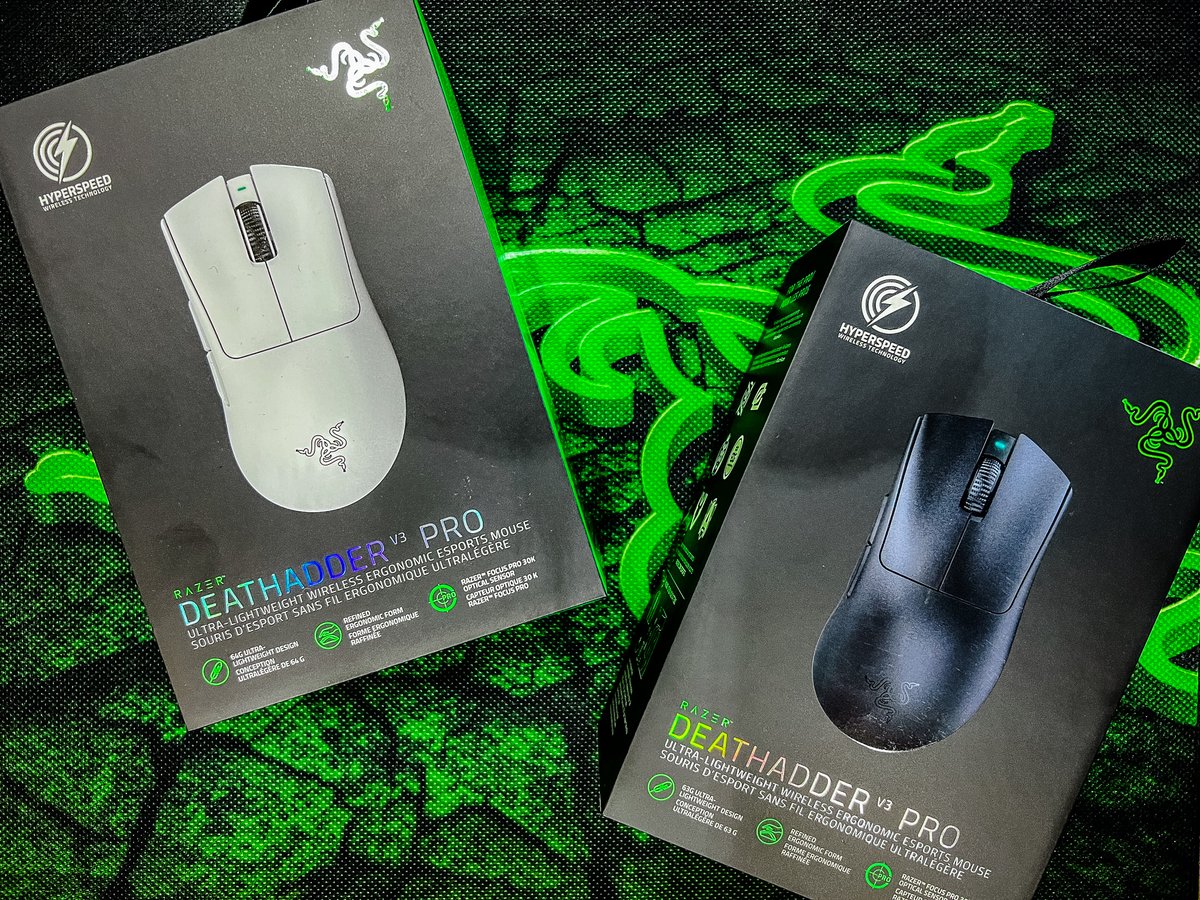 EsportsArena's tweet image. 🐍RAZER GIVEAWAY🐍
Celebrate #RazerCon2022 with us and enter to win a DeathAdder V3 Pro!

How to Enter:
💚Like &amp;amp; RT
✅Follow @EsportsArena &amp;amp; @Razer 
🐍Comment which mouse you'd prefer: ⬜ or ⬛

_
Ends 10/20