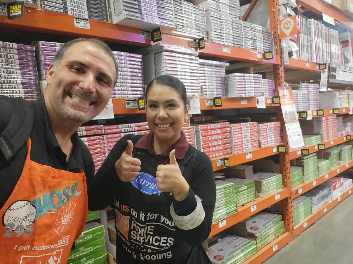 Thank you, Moshe DSM, for hanging with me at #store1041 &amp; helping me hang more #HVAC flyers!! 
.
.
.
#HVAC #FURNACE #THD #TheHomeDepot #LeadGeneration #OrangeArmy