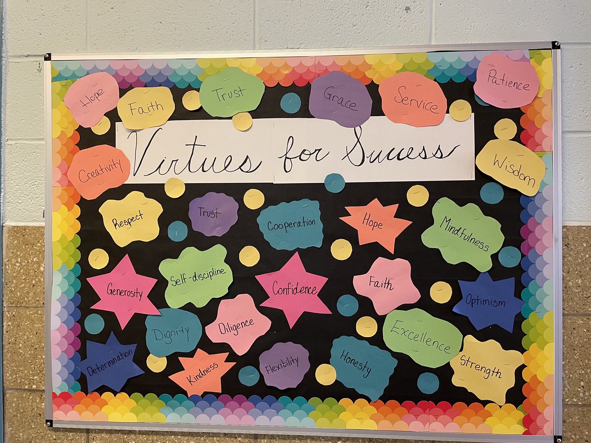 Schools are awesome places to do Virtues scavenger hunts- next time your walking through the halls, see how many you can spot! 💗