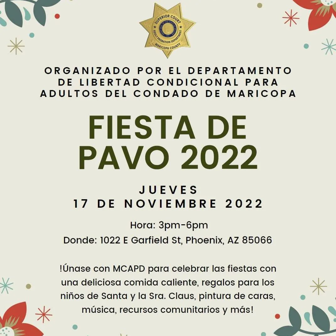 Hello neighbor! Join us for the Garfield Turkey Feast on Thursday November 17th, from 3pm-6pm at 1022 E. Garfield. We'll be celebrating the holidays with a delicious hot meal, gifts for the kids from Santa &amp; Mrs. Claus, face painting, music, community
resources, and more!
