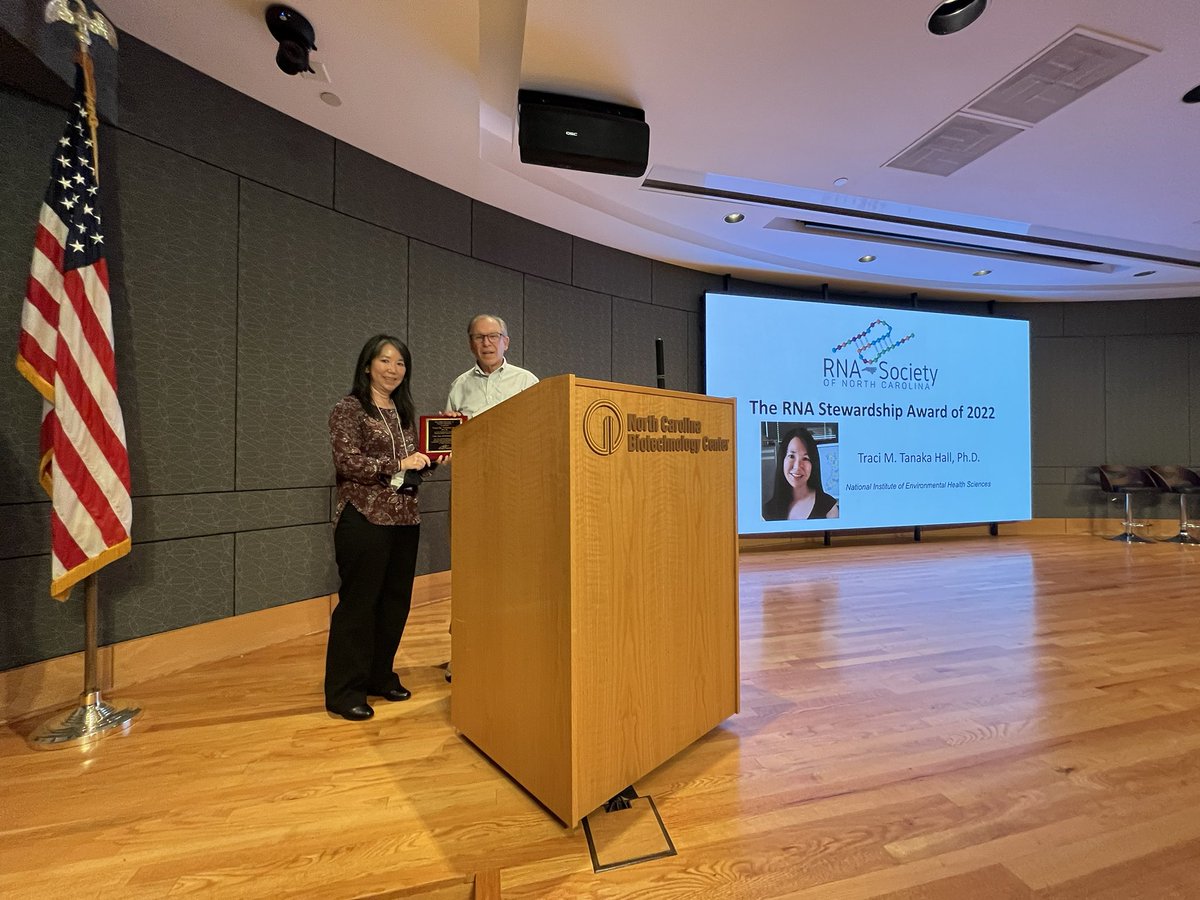 Qi Zhang Lab (@qizhanglab) on Twitter photo Congratulations to Traci M. Tanaka Hall from NIEHS for receiving the RNA Stewardship Award from the RNA Society of North Carolina <a href="/NC_RNA_Meeting/">NC_RNA_Meeting</a>! Congratulations to Traci M. Tanaka Hall from NIEHS for receiving the RNA Stewardship Award from the RNA Society of North Carolina <a href="/NC_RNA_Meeting/">NC_RNA_Meeting</a>!