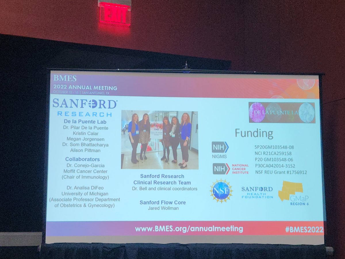 delapuente_lab's tweet image. Simona Plesselova, delaPuente lab Postdoctoral Fellow, rocked her oral presentation today #BMES2022 Proud of her hard work! #immuneengineering #hypoxia #ovariancancer