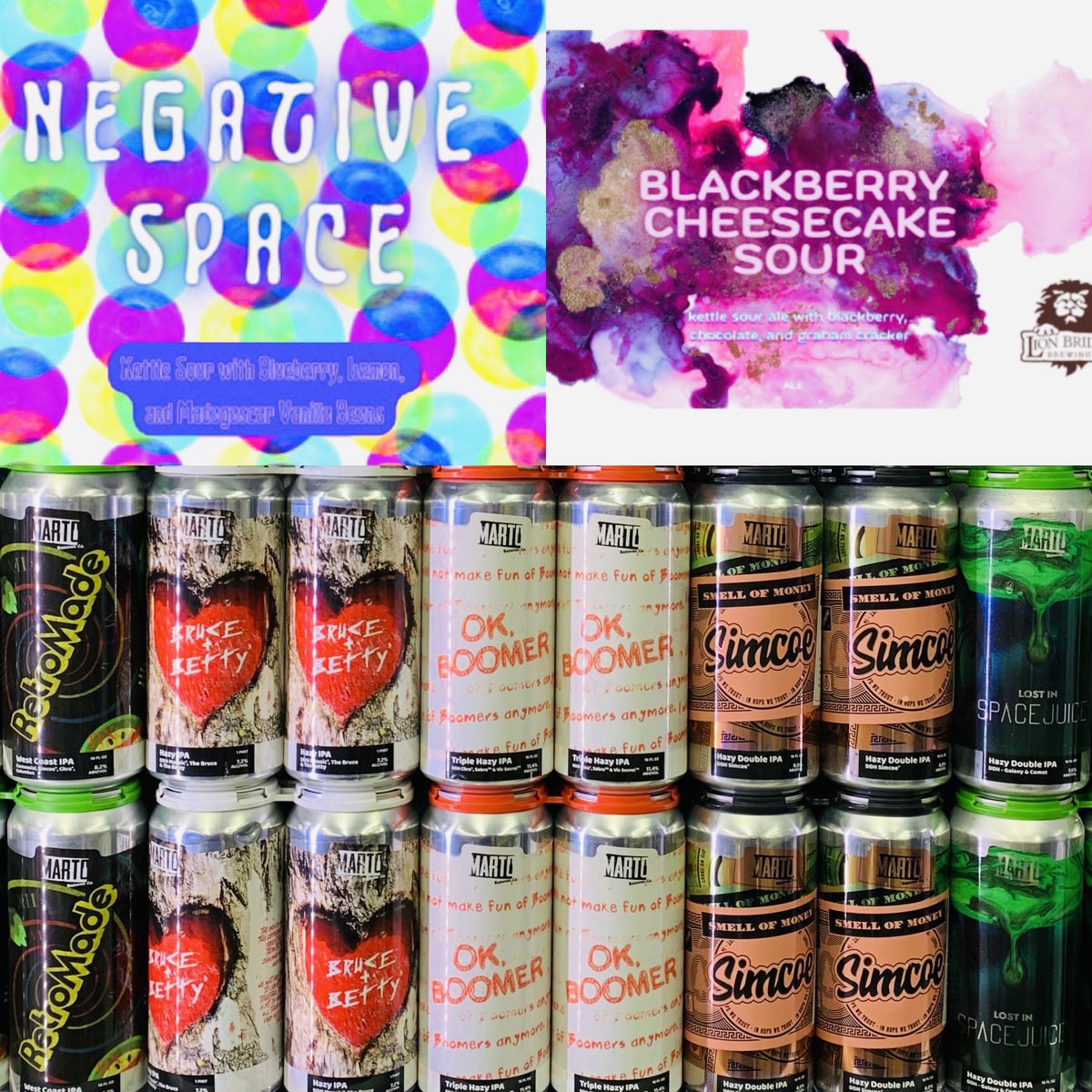 Newly available… <a href="/LionBridgeBrew/">Lion Bridge Brewing</a> sours and <a href="/MartoBrewingCo/">Marto Brewing Co.</a> is baaaaaaack!!!!!!!!!!!