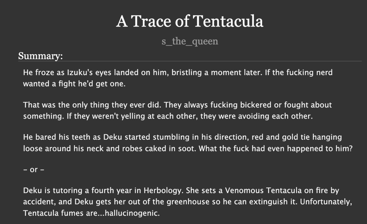 queenswagzilla's tweet photo. A Trace of Tentacula is up on Ao3! It was one of the prompts for #SpellboundBKDK <3
Here's the link! https://t.co/ZYlbUKbRu5 https://t.co/t0c2DhLBBy