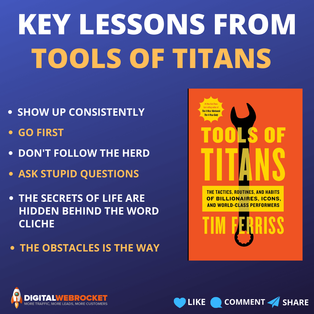 SimonHodgkinson's tweet photo. Business and life lessons from one of our favourite titles... #timferris #toolsoftitans https://t.co/NHMNIQmP3W