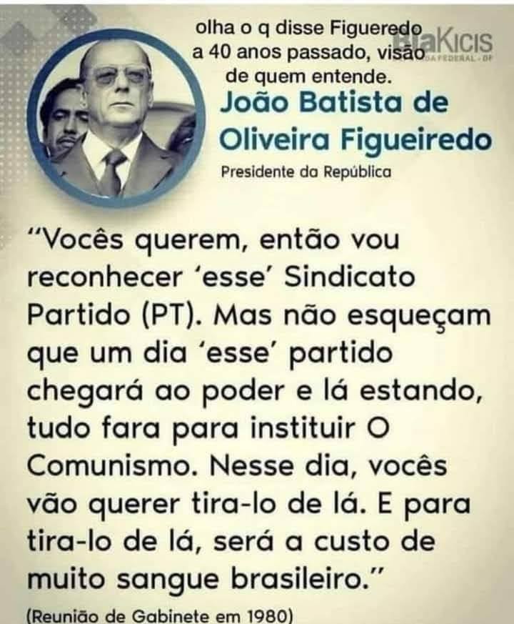 Hilda_Oliveira_'s tweet image. João Figueiredo a mais de 40 atrás.
